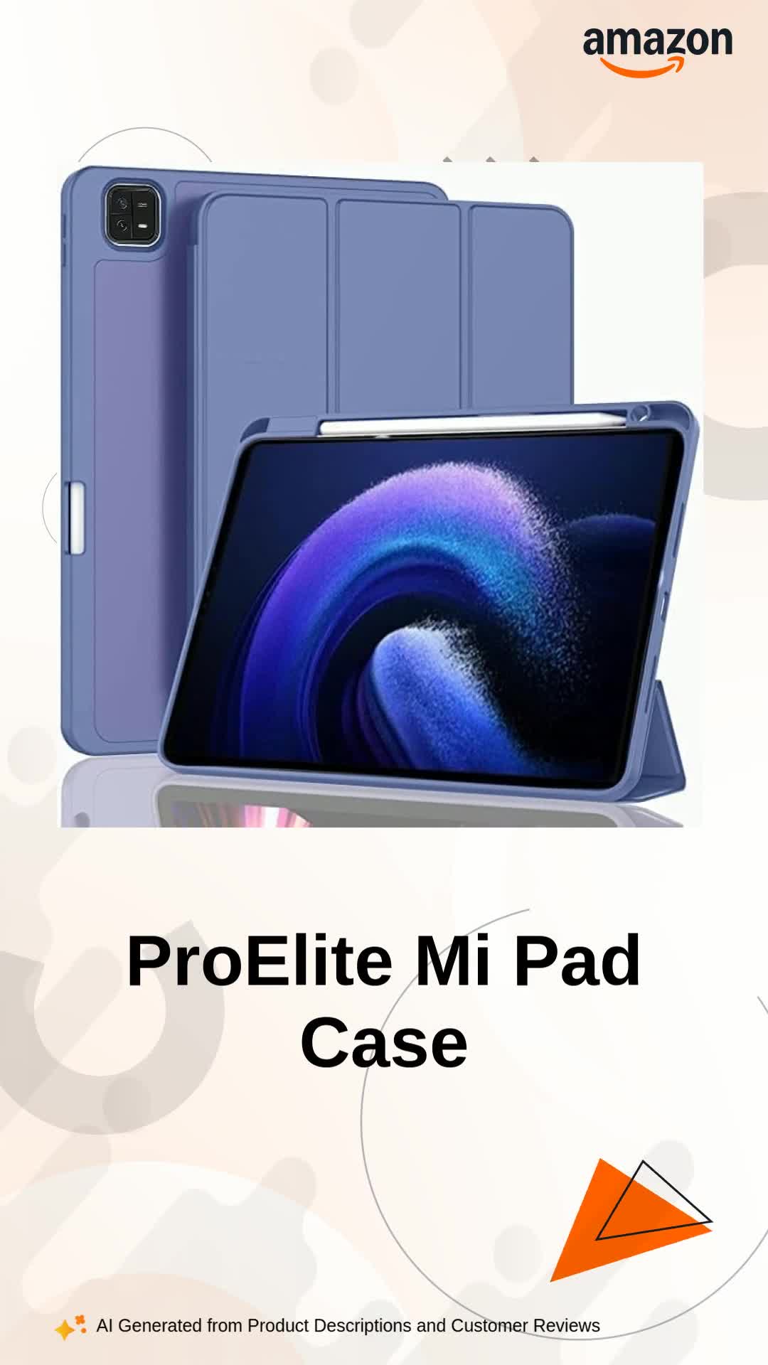 ProElite Cover for Xiaomi Mi Pad 6 Cover, Soft Flexible Flip Case